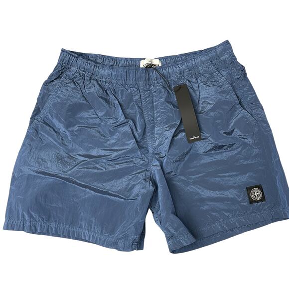 Stone Island Other - Stone Island Nylon Metal Swim Shorts Extra Large Mens Blue Blue Beach Mesh Lined